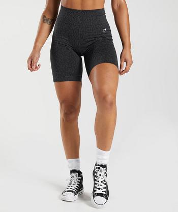 Szorty Damskie Gymshark Adapt Animal Seamless Cycling Czarne | PL 2443FDN